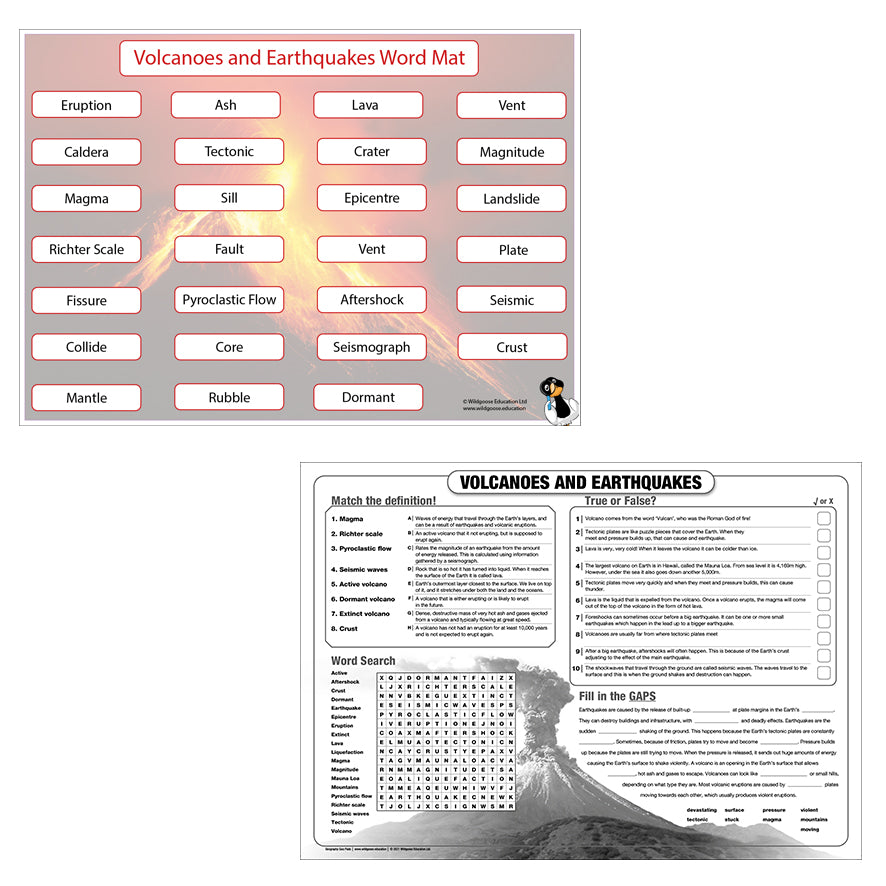 Earthquakes and Volcanoes Curriculum Pack