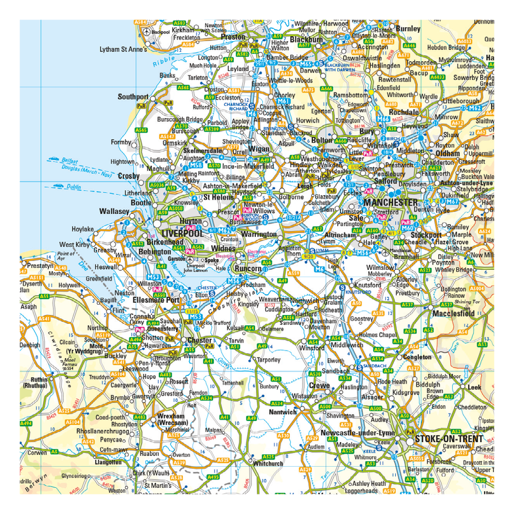 Supersize A to Z British Isles Motoring Wall Map