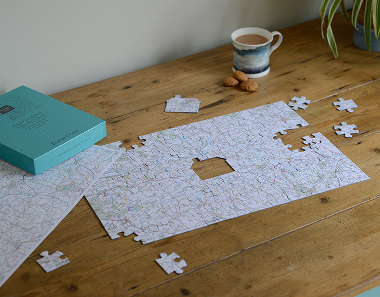 Personalised Topographical 100 Piece Map Jigsaw Puzzle