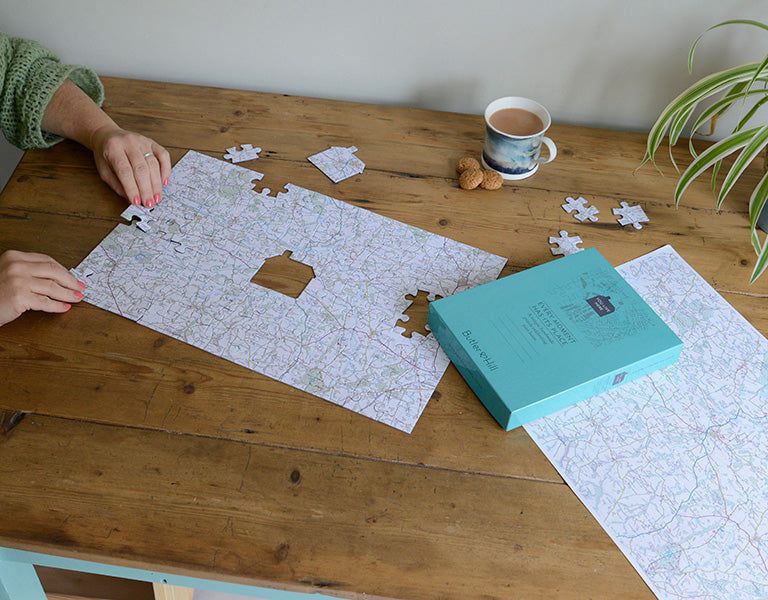 Personalised Topographical 100 Piece Map Jigsaw Puzzle