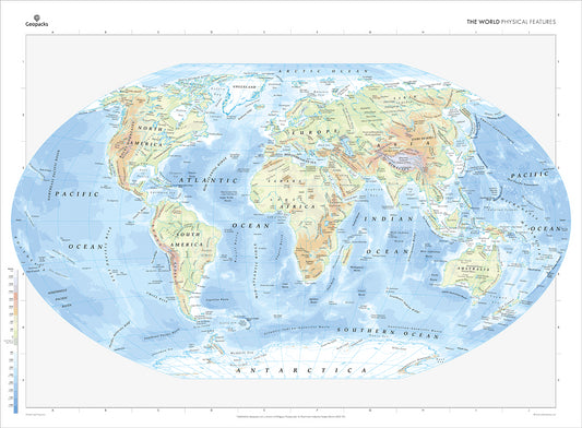 World Physical Features Map