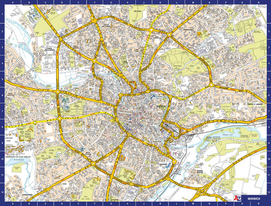 A to Z Map of Norwich 1000 Piece Jigsaw