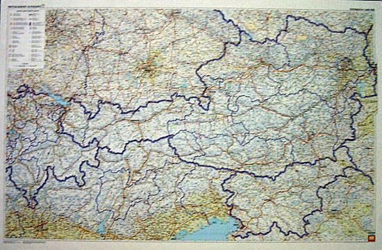 Wall Maps - Austrian Political Wall Map - Austria Map