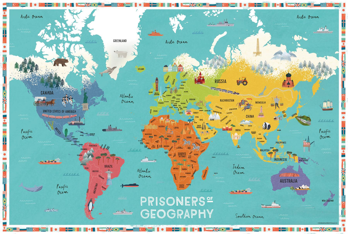 World Educational Wall Map Prisoners Of Geography Geopacks 7443