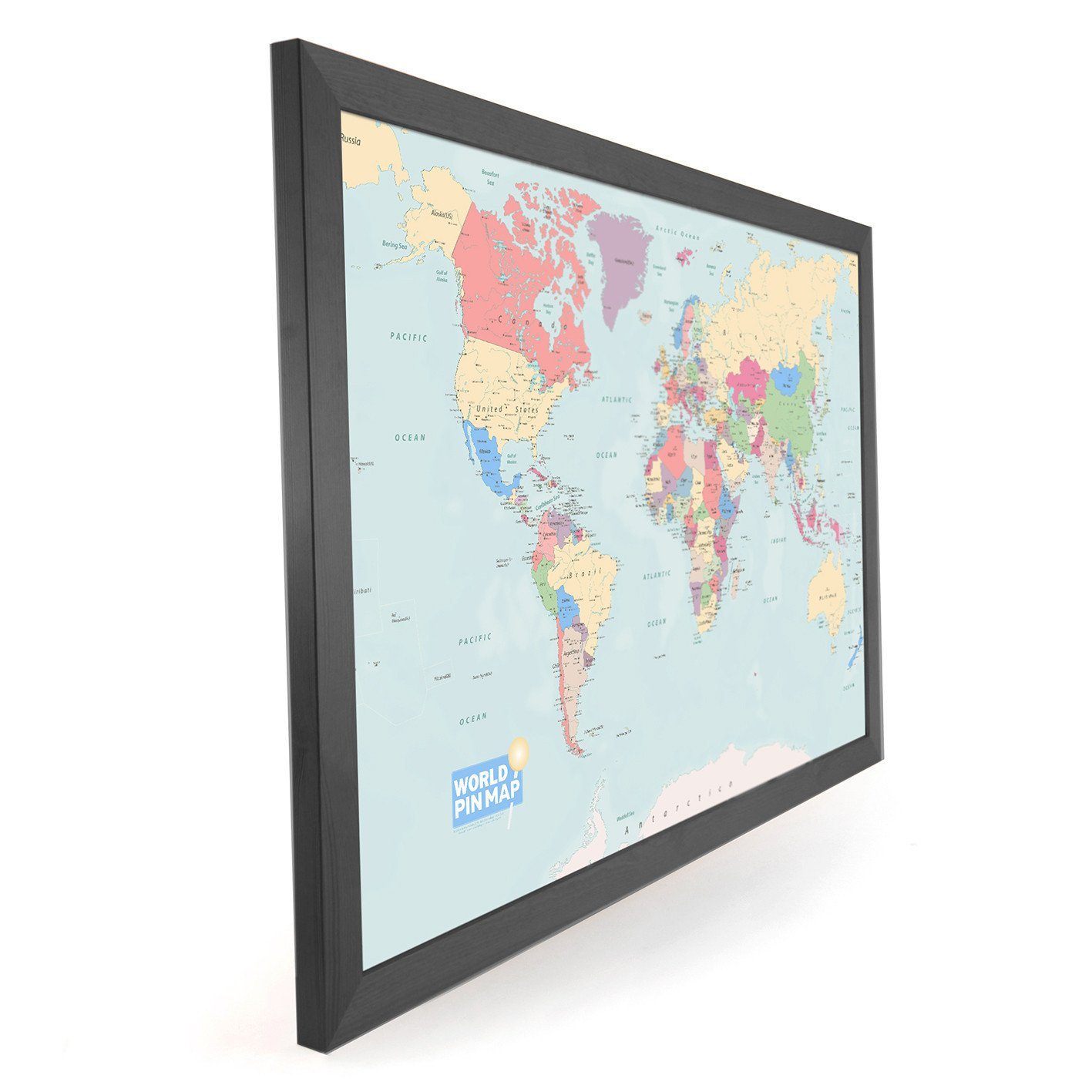 Map Gift - Framed World Pinboard Map