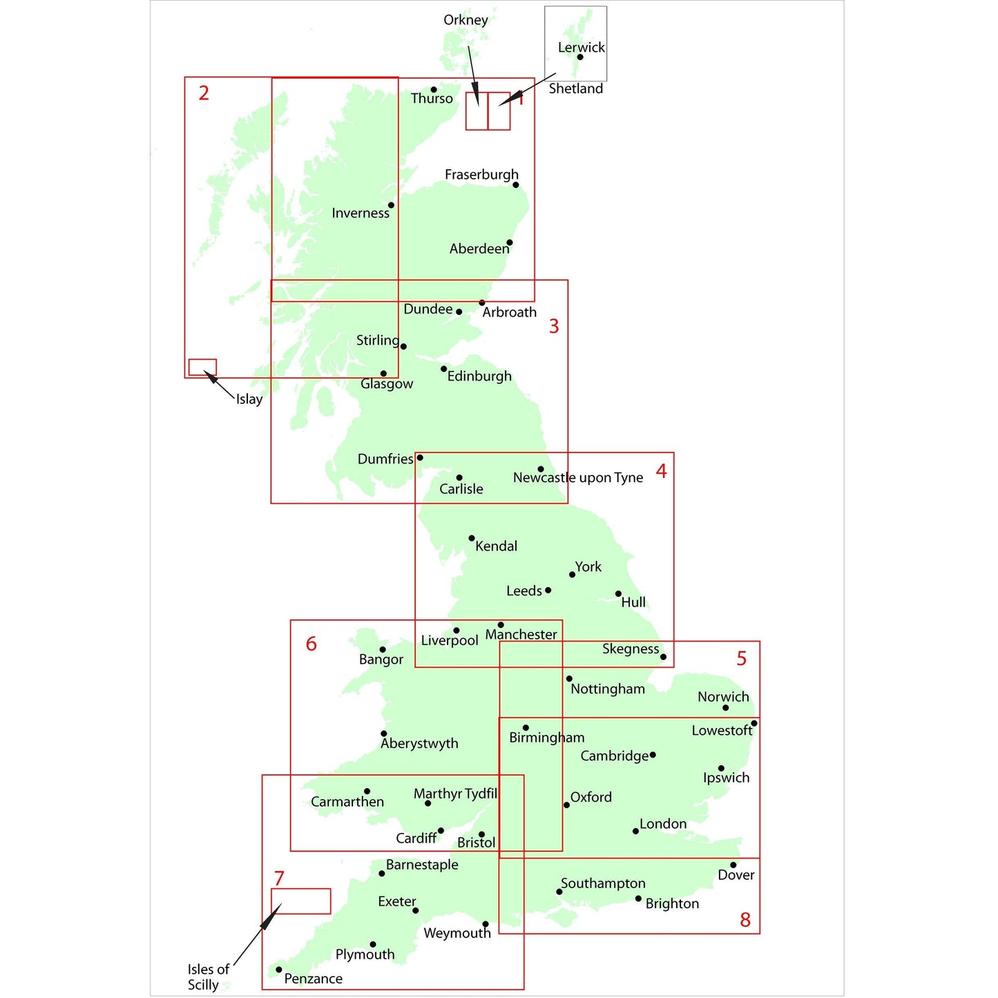 Wall Maps - South East England Including London Regional Road Map -  Wall Map 8