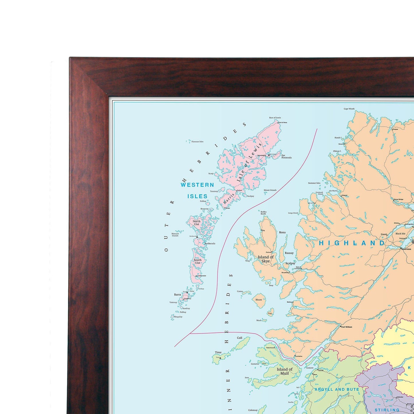 Wall Maps - Southeast England & Midlands (Birmingham, Bristol, London) Postcode Wall Map - District Map 2