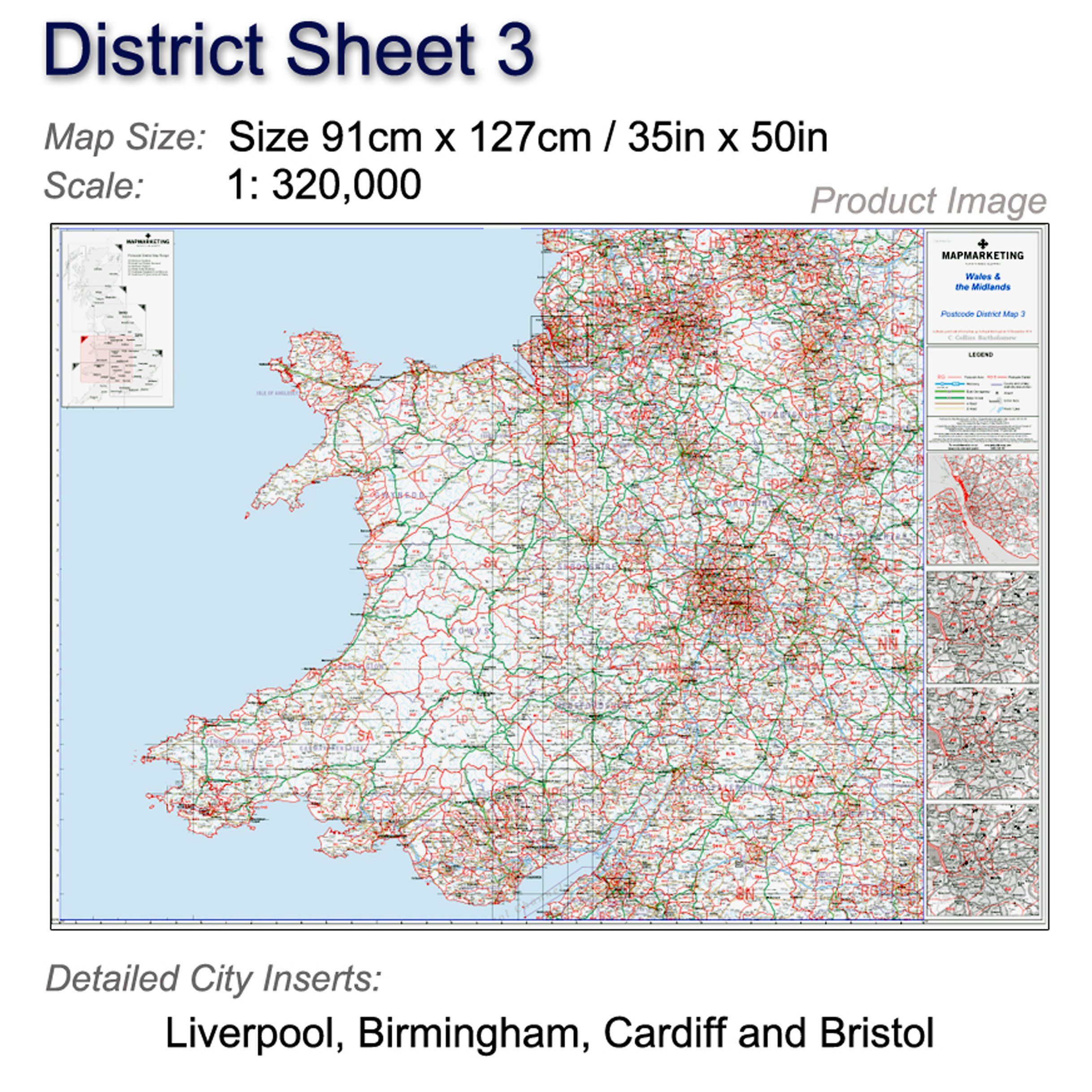 Wall Maps Wales And The Midlands Liverpool Birmingham Cardiff Bristol Postcode Wall Map District Map 3 4 ?v=1684830513