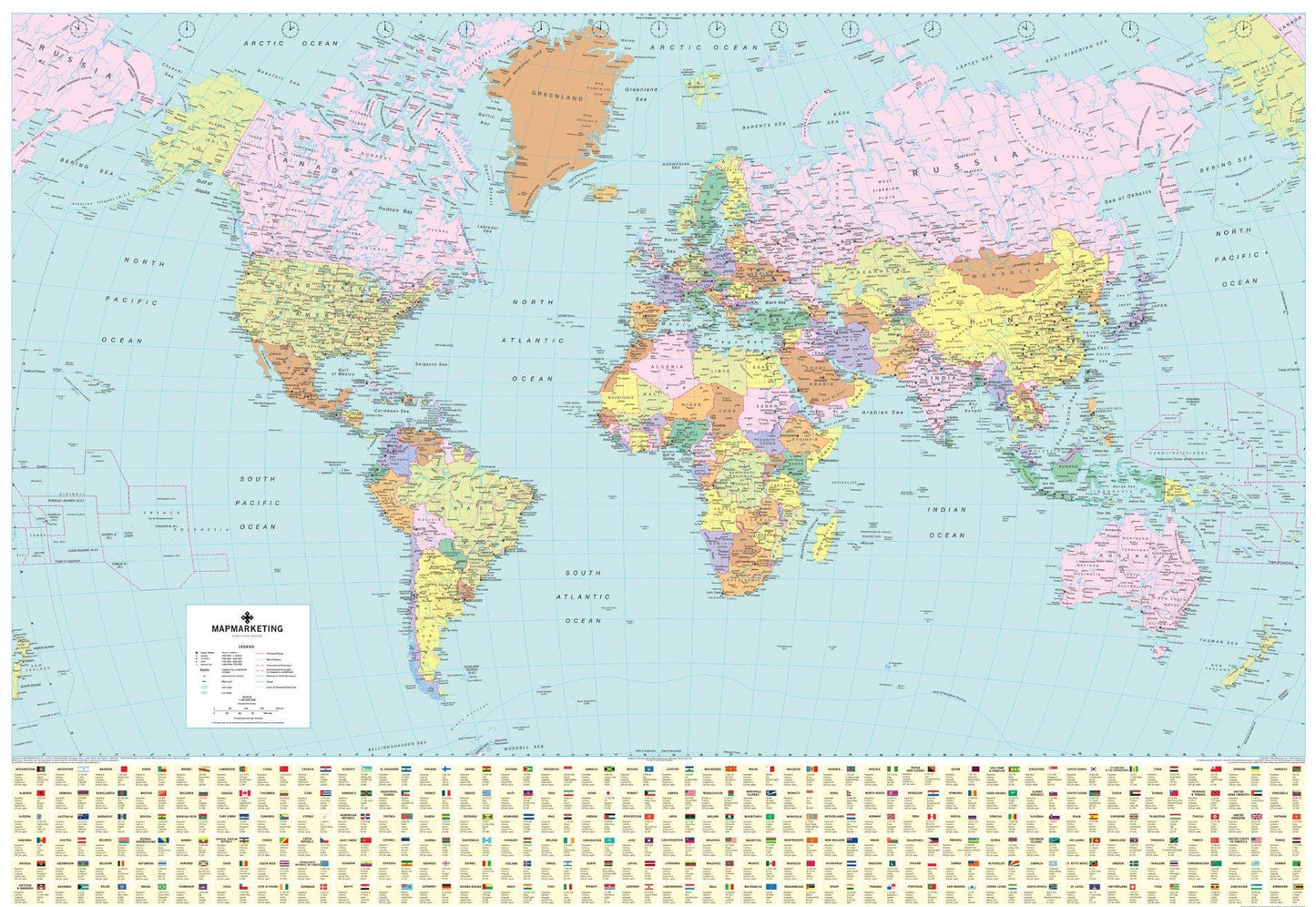 Wall Maps - World Political Wall Map